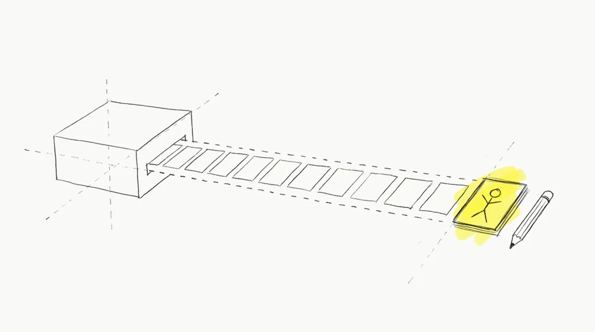 Vázlat: gép, ami egyforma lapokat gyárt