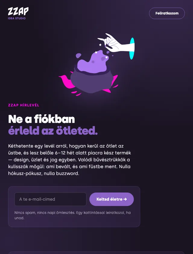 E-mail, ZZAP: „Ne a fiókban érleld az ötleted”