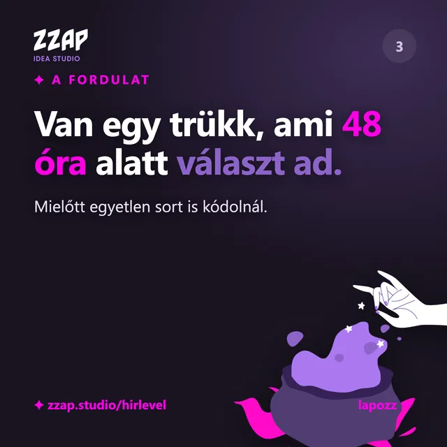 Social, ZZAP: kampány-slide a hírlevél-indításhoz