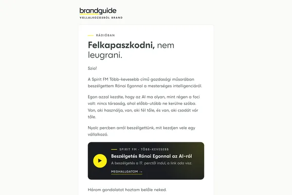 Egy hírlevél a mappából