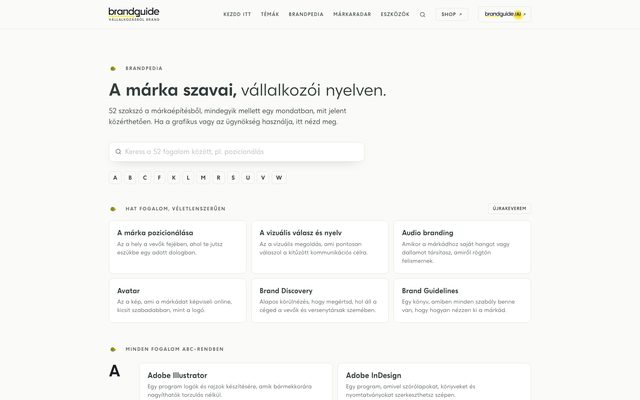 Brandpedia képernyőkép