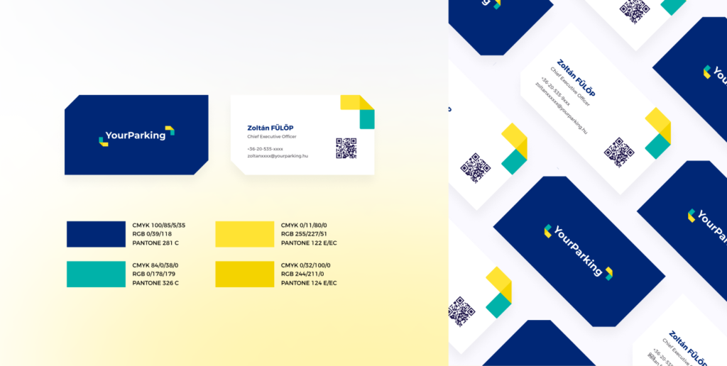 Névjegykártya terv a YourParking számára - made by zwoelf